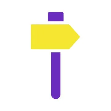 Vibrant Signpost Guiding the Way Forward Icon Stock Illustration
