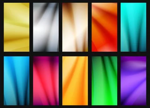 Vibrant Simple Background Set Stock Illustration