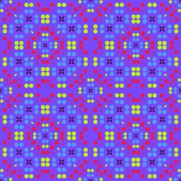 Vibrant simple shapes seamless pattern Stockillustratie