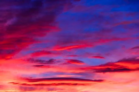 Vibrant Sky at Sundown Stock Photos