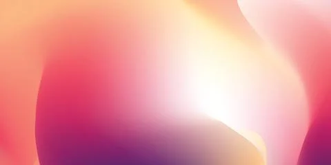 Vibrant soft gradient mesh background with glowing warm coral pink and golden ye Stock Illustration