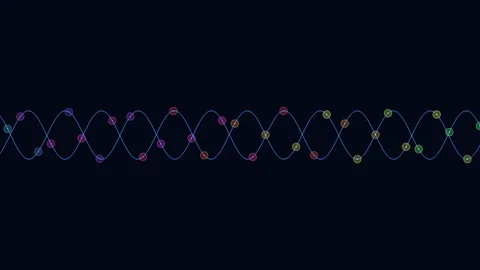 Vibrant sound wave capturing diverse frequencies Stock Footage 303530202