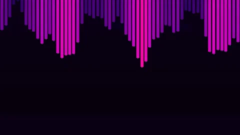 Vibrant Sound Wave Pattern on Dark Background Animation Stock Footage 340364777