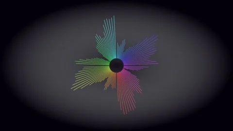 Vibrant Sound Wave Pattern Radiating from Central Point Animation Stock Footage 340364427