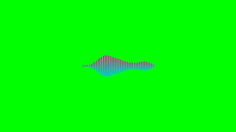 A vibrant sound wave visualization pulsating on a solid green background Stock Footage 340904871
