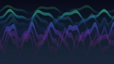 Vibrant soundwave patterns in a digital spectrum visualization 库存影片 335255894