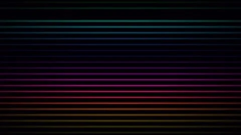Vibrant Spectrum Gradient Lines Animation: Digital Rainbow Wave Overlay Effec Stock Footage 333800086