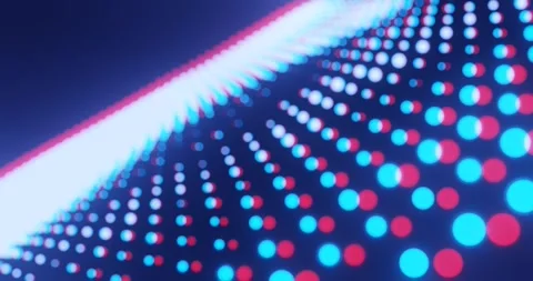Vibrant Spectrum Wave: Dynamic Dot Matrix Background Closeup Diagonal Video stock 263148928