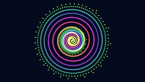 Vibrant spiral dot pattern a colorful and striking design for various uses Stock-Footage 285690223
