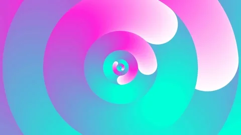Vibrant Spiral Gradient Art with Pink, Cyan and Purple Abstract Design Patter Video stock 341918938