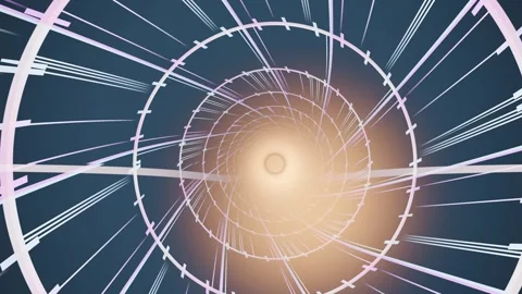 Vibrant spiral motion in abstract geometric design Stock Footage 337382727