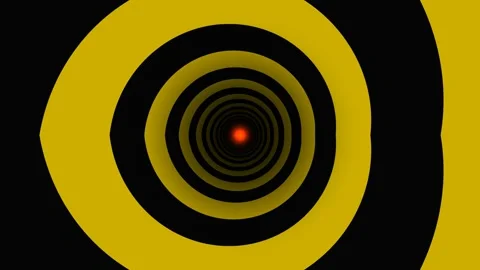 Vibrant spiral pattern with black and yellow circles in Stock Footage 338012207
