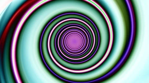 Vibrant spirals spin into deep space Stock Footage 345434991