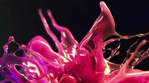 Vibrant splash of liquid paint animation abstract background design Stock Footage 327572949