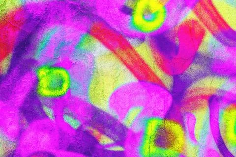 Vibrant Spray Paint Texture in Neon Pink, Green, Purple for 80s, Y2K Aesthetic Stock Illustration