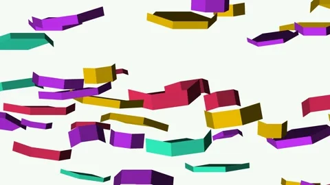Vibrant Spring Fresh Hexagon Geometric Flow Animation Stock Footage 341608915