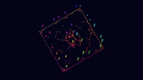 Vibrant Square Adorned With Colorful Dots In Captivating Array Stock Footage 247233314