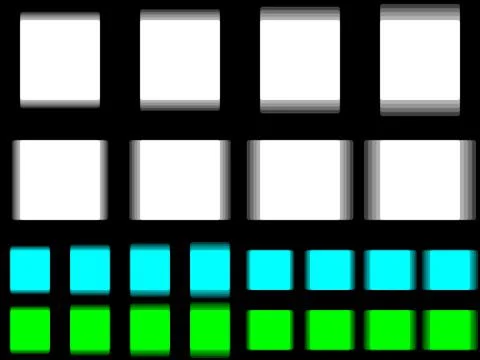 Vibrant square, vibrating white cyan green square Stock Illustration
