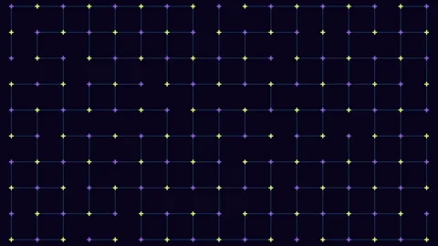 Vibrant squares striking grid pattern in shades of blue, red, and orange Stock Footage 267048257