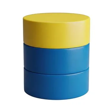 Vibrant stack of colored cylinders 스톡 일러스트