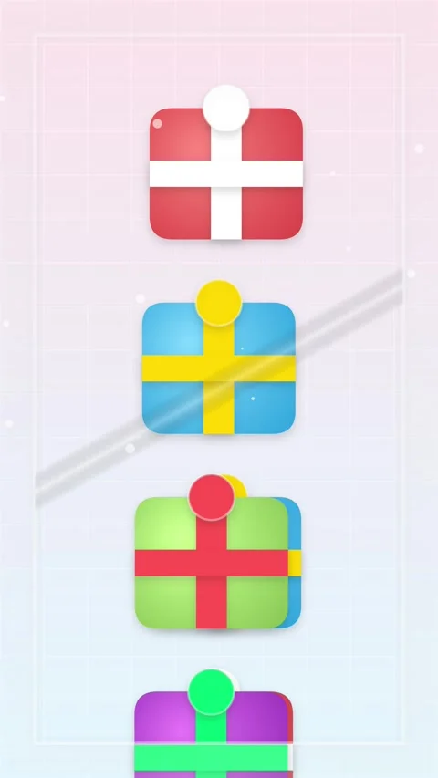 Vibrant stack of colored gift boxes graphic for festive celebration backgroun Stock Footage 344942381