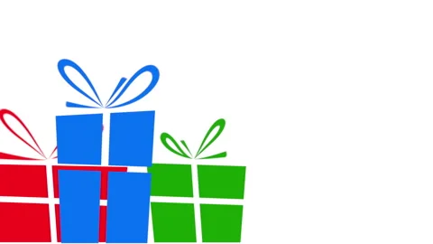 Vibrant stack of gift boxes with colorful bows Stock-Footage 253953315