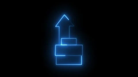 Vibrant staircase icon visualizes strategic corporate growth pathways. Crea.. Stock Footage 337817618