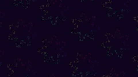Vibrant star pattern on black background colorful dots form a striking circular Stock Footage 279594334