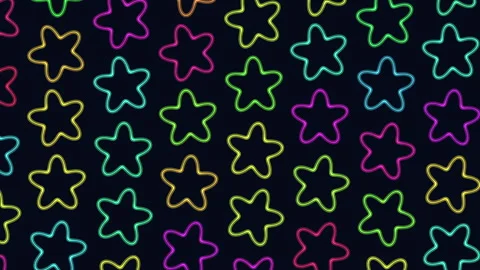 Vibrant starry pattern on black background Stockbeeldmateriaal 292957332
