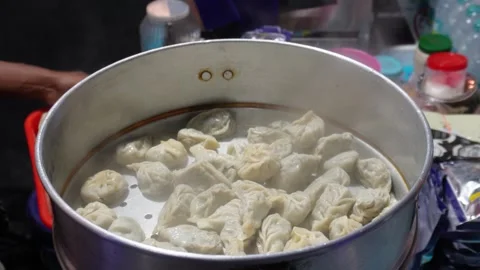 Vibrant Steamed Momos Stock-Footage 326332941