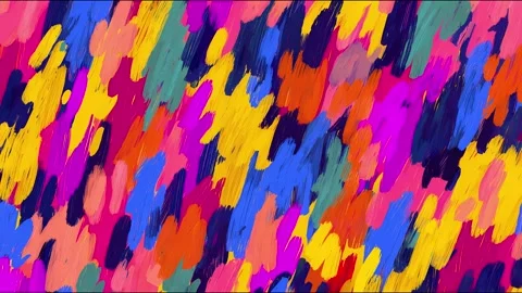 Vibrant stopmotion animation: abstract handdrawn seamless pattern in 4k Stock Footage 315347651