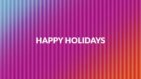 Vibrant striped background with bold Happy Holidays - modern and colorful design 動画素材 281838440