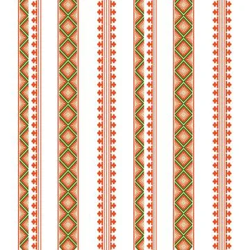 Vibrant striped pattern borders on a clean white background Stock Illustration