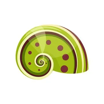 Vibrant Striped Seashell Stock Illustration