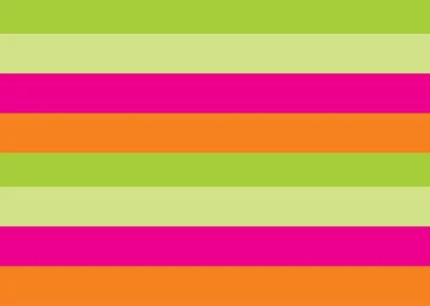Vibrant Stripes Pattern: Lime Green, Pink, Orange, Yellow Stock Illustration