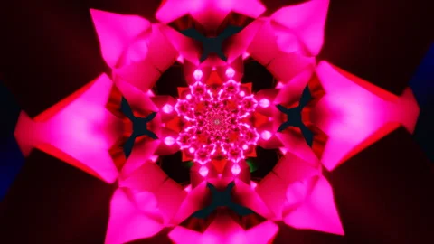 Vibrant strobe lights and geometric transformations in seamless loop Stock Footage 326868534