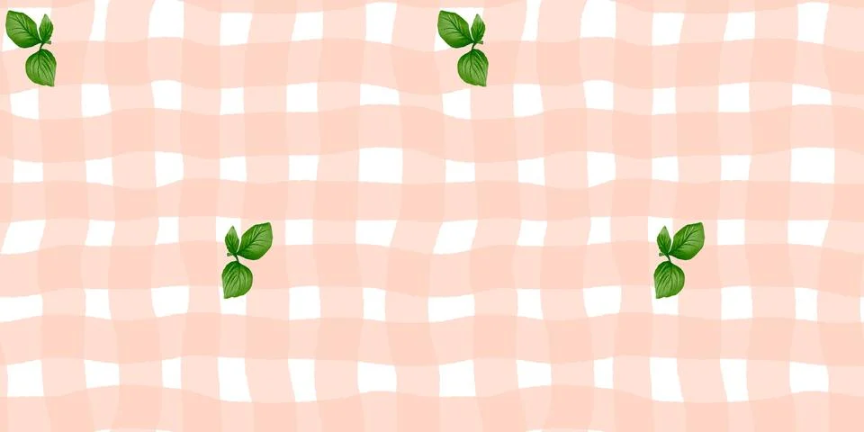 Vibrant summer fruit pattern with leaves on a soft pastel background Stock Illustration