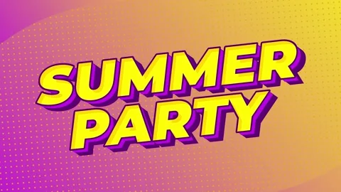 Vibrant Summer Party Comic Style Motion Text Background Animation Stock Footage 334094410
