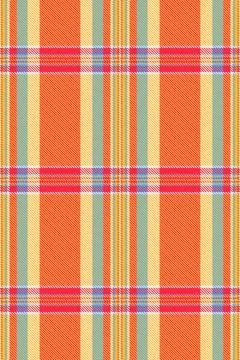 Vibrant summer plaid pattern in warm orange, yellow, and teal hues.  Perfect  Stock Illustration