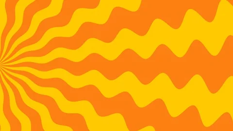 Vibrant Summer Solstice Sunburst Wavy Abstract Background Animation Warm Or.. Stock Footage 340034952