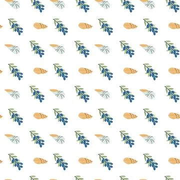 Vibrant summer vacation stickers pattern featuring beach and nature elements Stock Illustration