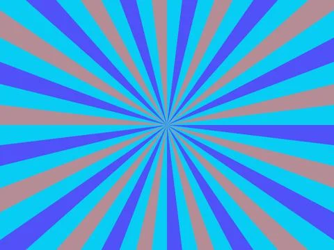 Vibrant Sunburst Pattern Background with Blue and Cyan Radial Rays for Crea.. Illustrazione stock