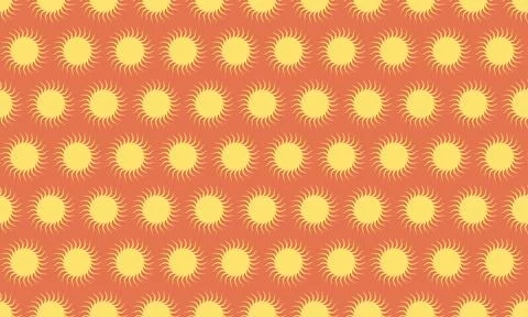 Vibrant sunburst pattern, perfect for summer designs.  This cheerful, repeati Stock Illustration