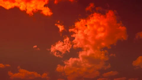 Vibrant sundown time lapse of a sky with clouds bad weather before the storm Stock Footage 219284313