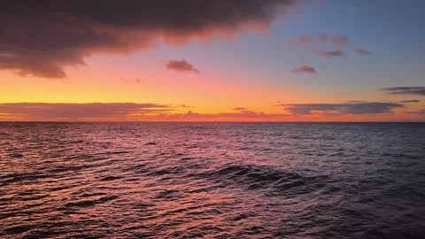 Vibrant Sunset Over the Ocean Video stock 295125373