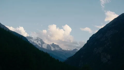 Vibrant Sunset Timelapse with Passing Clouds Over Horizon and Atmospheric Sky Gl Stock Footage 316146753