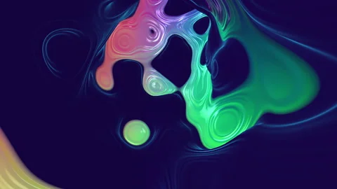 Vibrant swirling 3d artwork with flowing colorful shapes Stock Footage 322789328