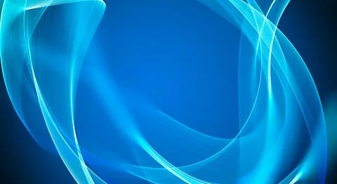 Vibrant Swirling Blue Light Patterns Stock Illustration
