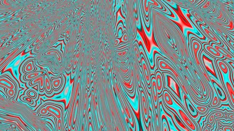 Vibrant, swirling patterns in bold red and teal Stock Illustration