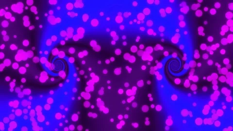 Vibrant Swirling Vortex with Pink Bubbles - Abstract Psychedelic Motion Bac.. Stock Footage 331993085